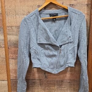 White House Black Market Light Gray Cropped Blazer